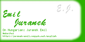 emil juranek business card